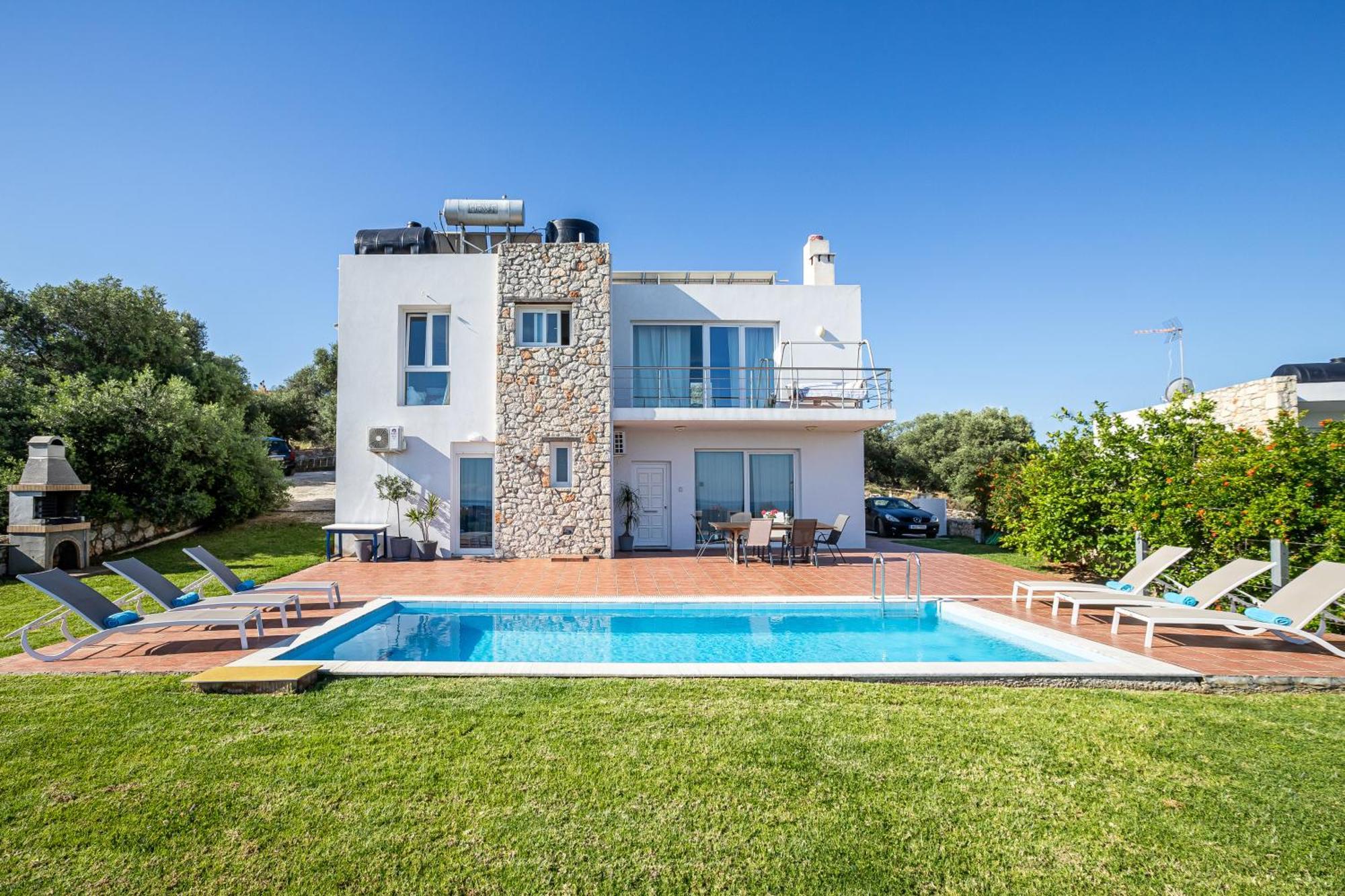 Dimitra Apartment With Private Pool And Sea View -The Ground Floor Of A Two Storey Building Daratsos Exterior photo